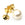 Beads wholesaler  - Stud earring cup for 8mm half drilled pearl metal gold plated (2)