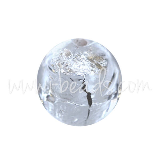 Buy Murano bead round crystal and silver 8mm (1)