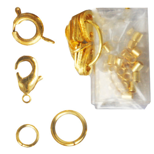 Beadalon Findings variety pack metal gold plated 132 pcs (1)