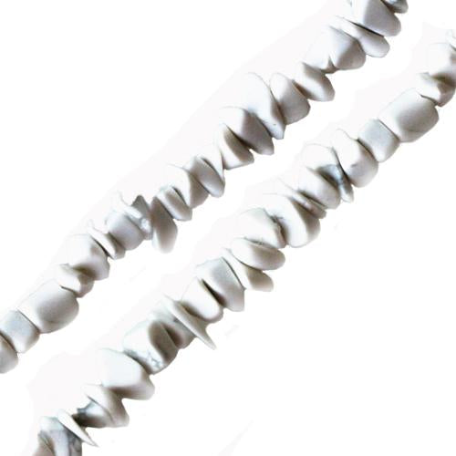 White howlite chips 6mm bead strand (1)