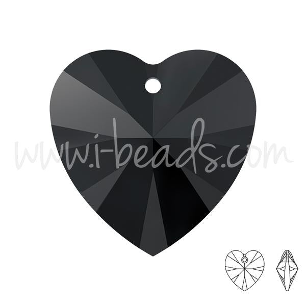 swarovski heart pendant jet 18mm (1)