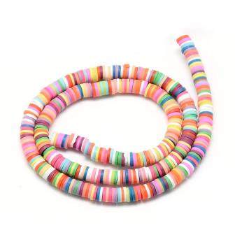 Heishi beads strand 3mmn mixed color polymer clay 40cm (1)