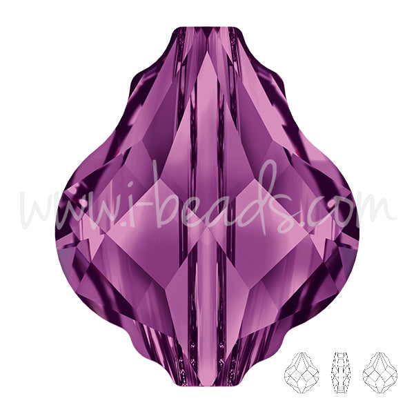 Swarovski 5058 Baroque bead amethyst 14mm (1)