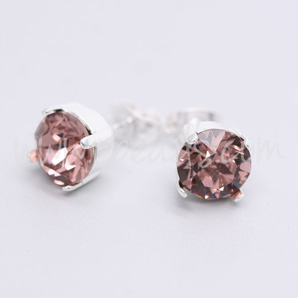 Stud earring setting for Swarovski 1088 SS39 silver plated (2)
