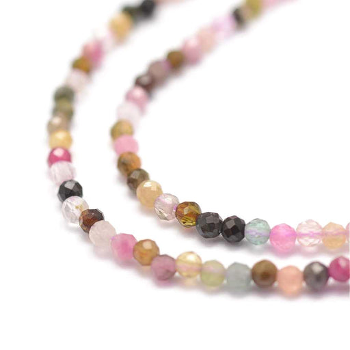 Buy Natural Tourmaline faceted Beads Strand, 2mmx0,5-Grade A-178pcs/strand