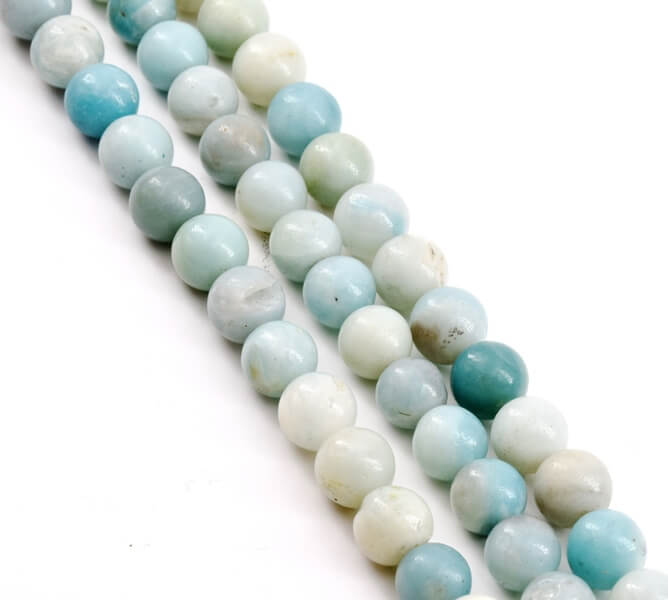 Natural Amazonite Bead Strand round beads 10mm -38 cm - appx 37 beads (1 strand)