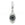 Beads wholesaler  - Swarovski 86564 BeCharmed pavé eye charm 14mm rhodium jet hematite-black diamond (1)