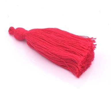 Cotton tassel fushia 8cm (1)