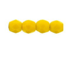 Czech fire-polished beads SUNFLOWER YELLOW 3mm (30)