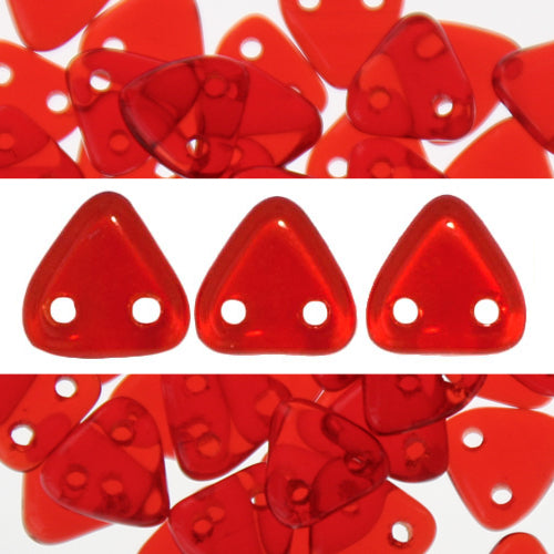 2 holes CzechMates triangle siam ruby 6mm (10g)