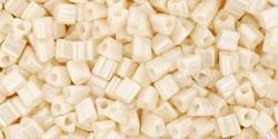 cc123 - Toho triangle beads 2.2mm opaque lustered light beige (10g)