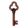 Key charm metal antique copper plated 21.8mm (1)