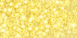 Buy cc770 - Toho Treasure beads 11/0 Inside color crystal opaque yellow lined (5g)