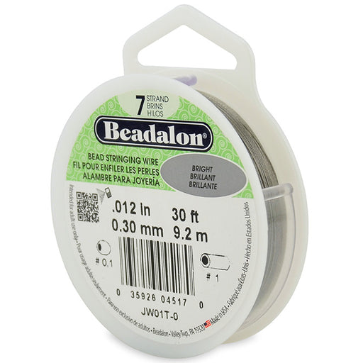 Buy Beadalon bead stringing wire 7 strands bright 0.30mm, 9.2m (1)
