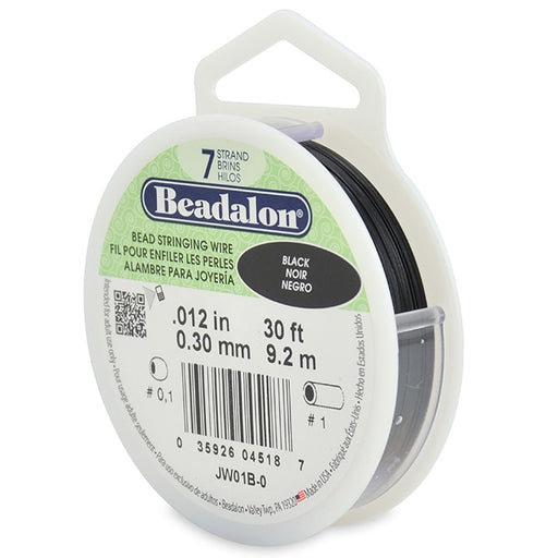 Buy Beadalon bead stringing wire 7 strands black 0.30mm, 9.2m (1)