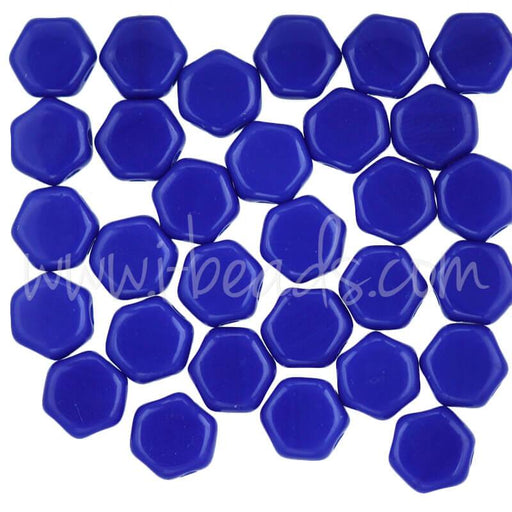 Buy Honeycomb beads 6mm royal blue opaque (30)