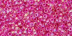cc785 - Toho Treasure beads 11/0 inside color luster crystal hot pink lined (5g)