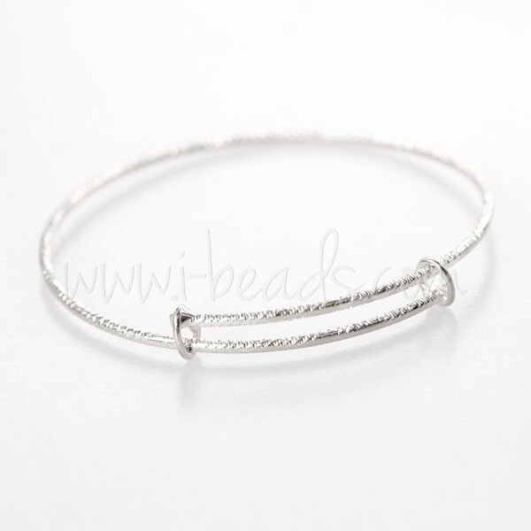 Twisted bangle brass rhodium 70x2mm (1)