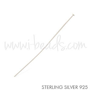 Headpins sterling silver 0.65x38mm (5)