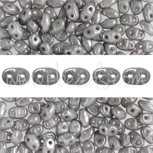 MiniDuo beads 2.5x4mm luster white (10g)