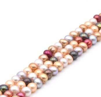 Freshwater pearls potato round shape river mix 6mm (1)