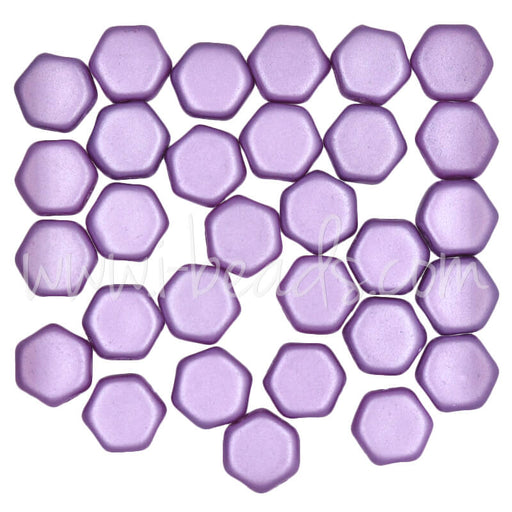Buy Honeycomb beads 6mm pastel lilac (30)