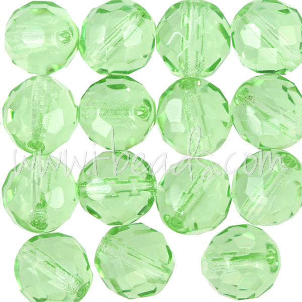 Perles facettes de bohème peridot 10mm (25)