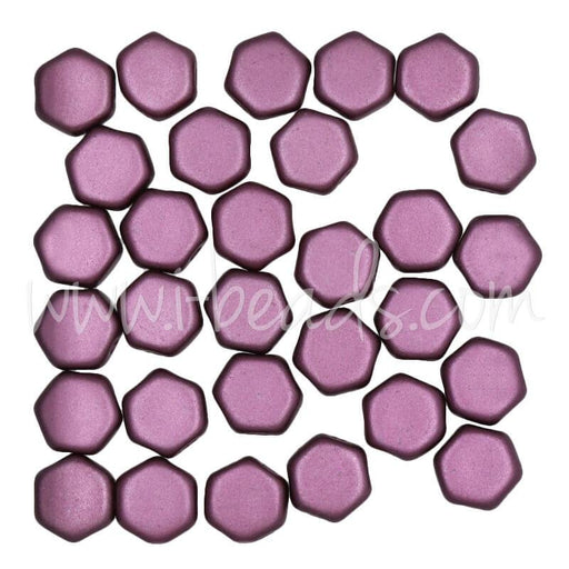 Buy Honeycomb beads 6mm pastel burgundy (30)