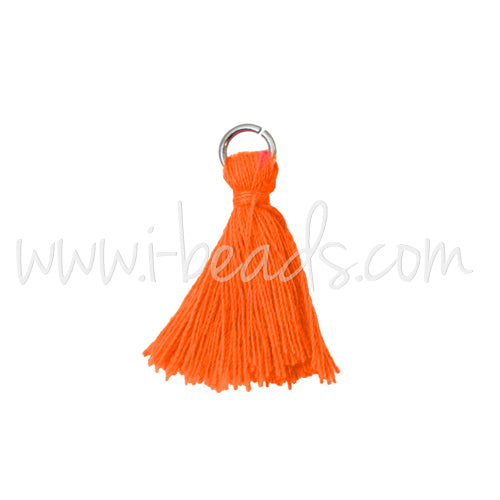 mini tassel with ring orange 25mm (1)