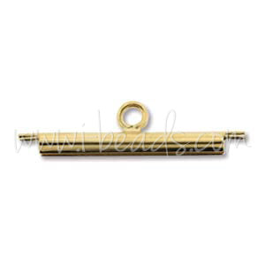 Miyuki slide tube 20mm gold plated (2)