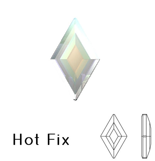 Buy 2773 Swarovski hot fix flat back Diamand Shape rhinestones crystal AB 5x3mm (10)
