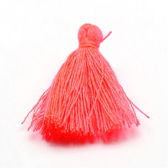 Cotton tassel 30mm Neon Coral (2)