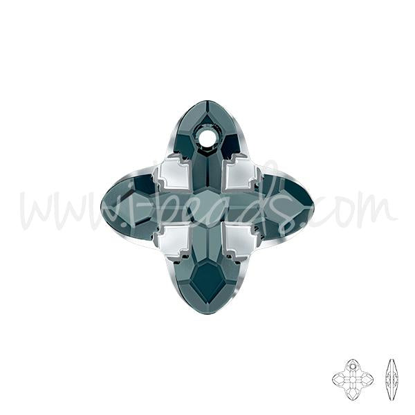 Swarovski 6868 cross tribe pendant graphite light chrome Z 14mm (1)