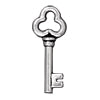 Key charm metal antique silver plated 21.8mm (1)
