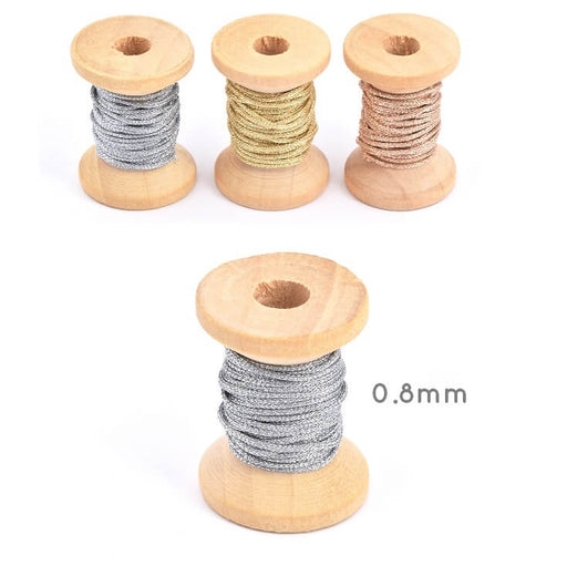 Polyester and Metal Thread - STEEL COLOR 0.8mm (2 m)