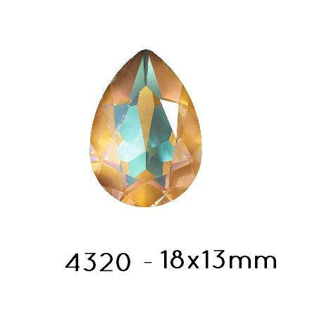 Buy Swarovski 4320 Fancy Stone PEAR- OCHRE DELITE-18x13mm (1)