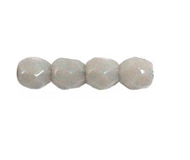 Czech fire-polished beads OPAQUE GREY 3mm (30)