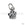 Beads wholesaler  - Sterling silver charm paw print 9x11mm (1)