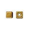 Cube bead metal gold plated 4.5mm (4)