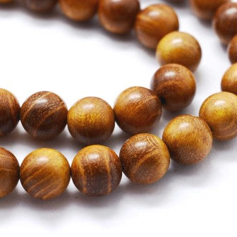wooden varnish beads, round, 10mm, hole: 1.5mm, approx 40pcs (1 strand)