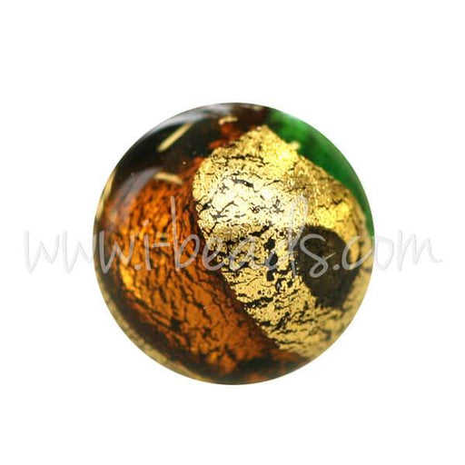 Buy Murano bead round multicolour mix and gold 10mm (1)