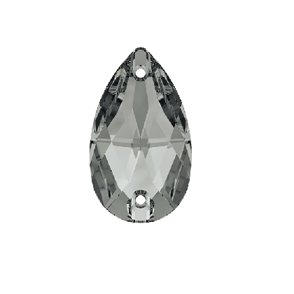 Buy Swarovski 3230 Drop SewOn Crystal Silver night unFoiled 18x10,5mm (2)