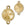 Beads wholesaler  - Link frame for Swarovski 1122 Rivoli 12mm gold (1)