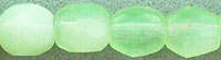 Czech fire-polished beads Green Phosporus-Pacific opal- 8mm (25)
