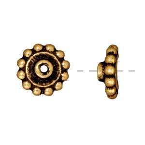 Bead aligner metal antique gold plated 8mm (2)