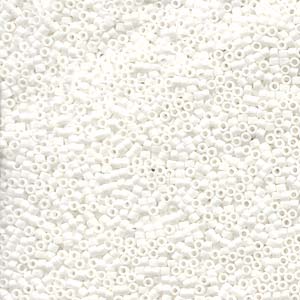 DB351 -11/0 delica duracoat matte white- 1,6mm - Hole : 0,8mm (5gr)