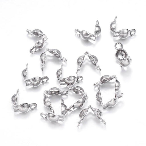 Buy Stainless Steel Bead Tips Knot Cover 5x3mm (4)