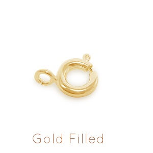 Spring Ring Clasps Gold Filled -5mm wide, 7mm long (2)
