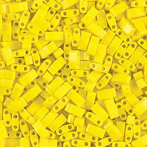 Buy ccTLH404 -Miyuki HALF tila beads Opaque Yellow 5x2.5mm (35 beads)