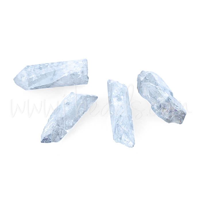 Raw crystal quartz pendants blue crystal (4)